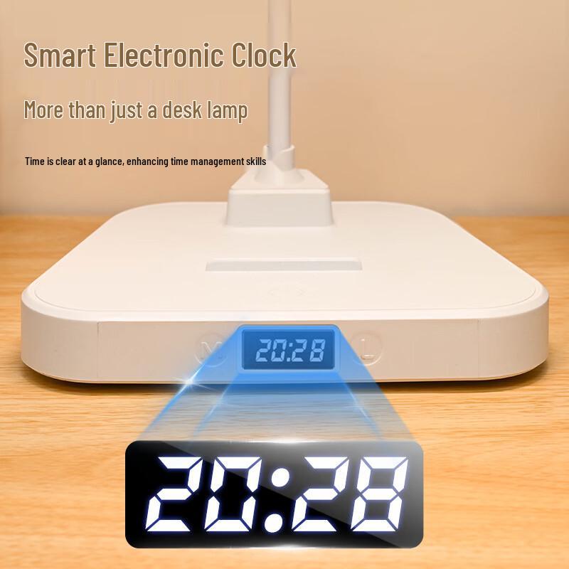 Oeny Eye-Protection Desk Lamp with Clock