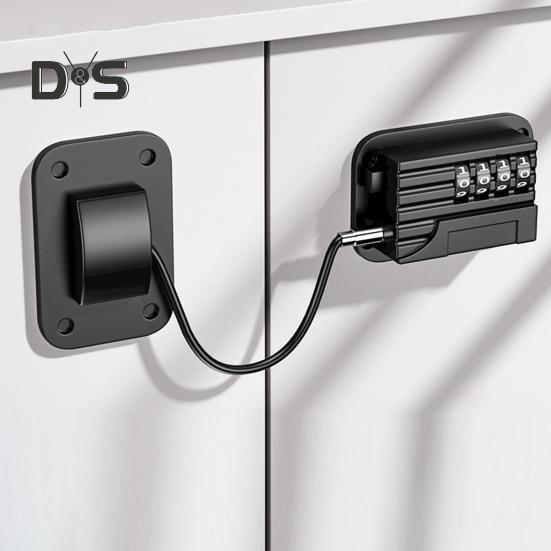 Refrigerator Freezer Door Lock with Password Adjustable Design No Tools Installation Easy To Set-up Child-Proof Fridge Door Lock