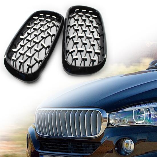 

2 шт., автомобильные почки 51117294486, полугальванические решетки Meteor Grills 51117294485 для BMW F15 X5 14-16