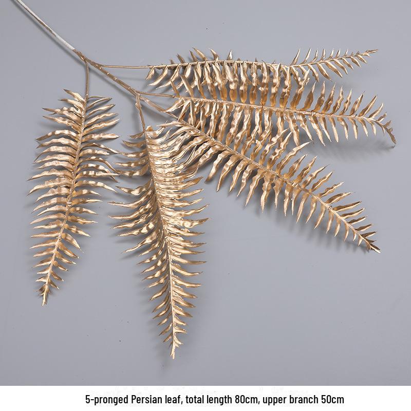 Złoty Eukaliptus Sztuczne Kwiaty i Liście Noworoczne Dekoracja Domu Wiadro