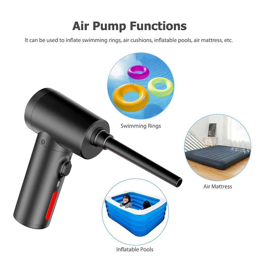 Multifunctional Cordless Electric Air Duster Air Pump 2 In 1 Dust Blowing Device with LED Light Powerful 50000RPM 100W