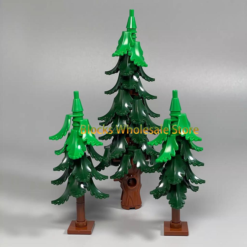 MOC Christmas Gift Present Assembly Toy Small Particle Building Block Set Christmas Tree Fir Tree Scene Desktop Ornament
