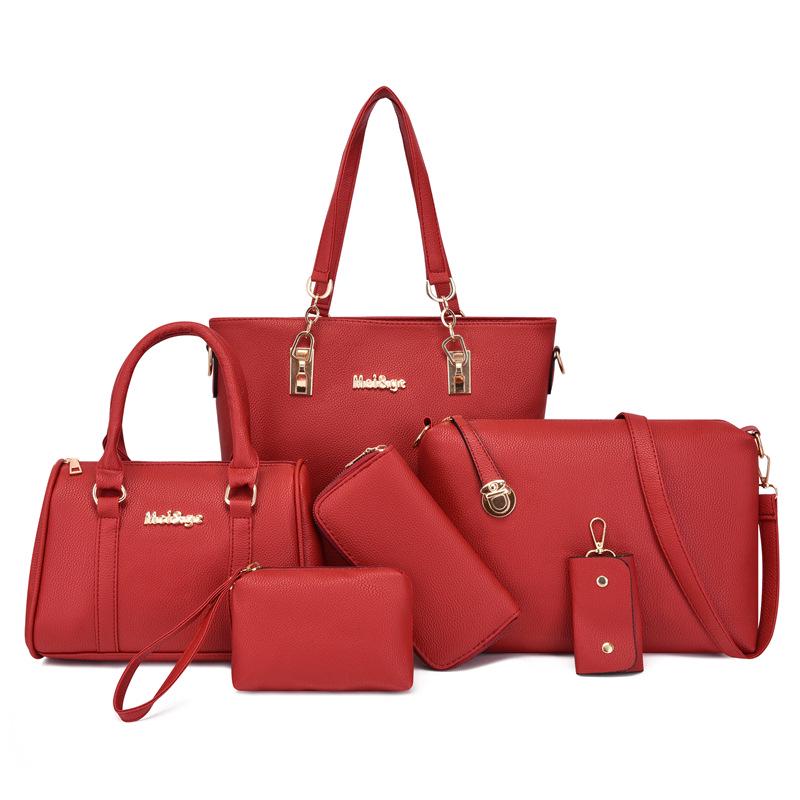 2023 Sada tašek pro matku a dítě: Trendy Kabelka, Taška přes rameno a Dámská velká taška crossbody - Šestidílná kolekce