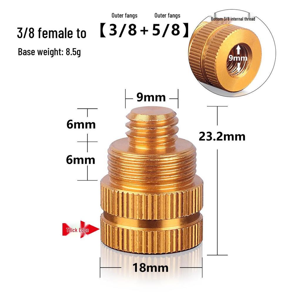 3/8 auf 5/8 Mikrofon-Spinne Adapter: Metallschrauben-Konverter und Klippzubehör für Magic Arm