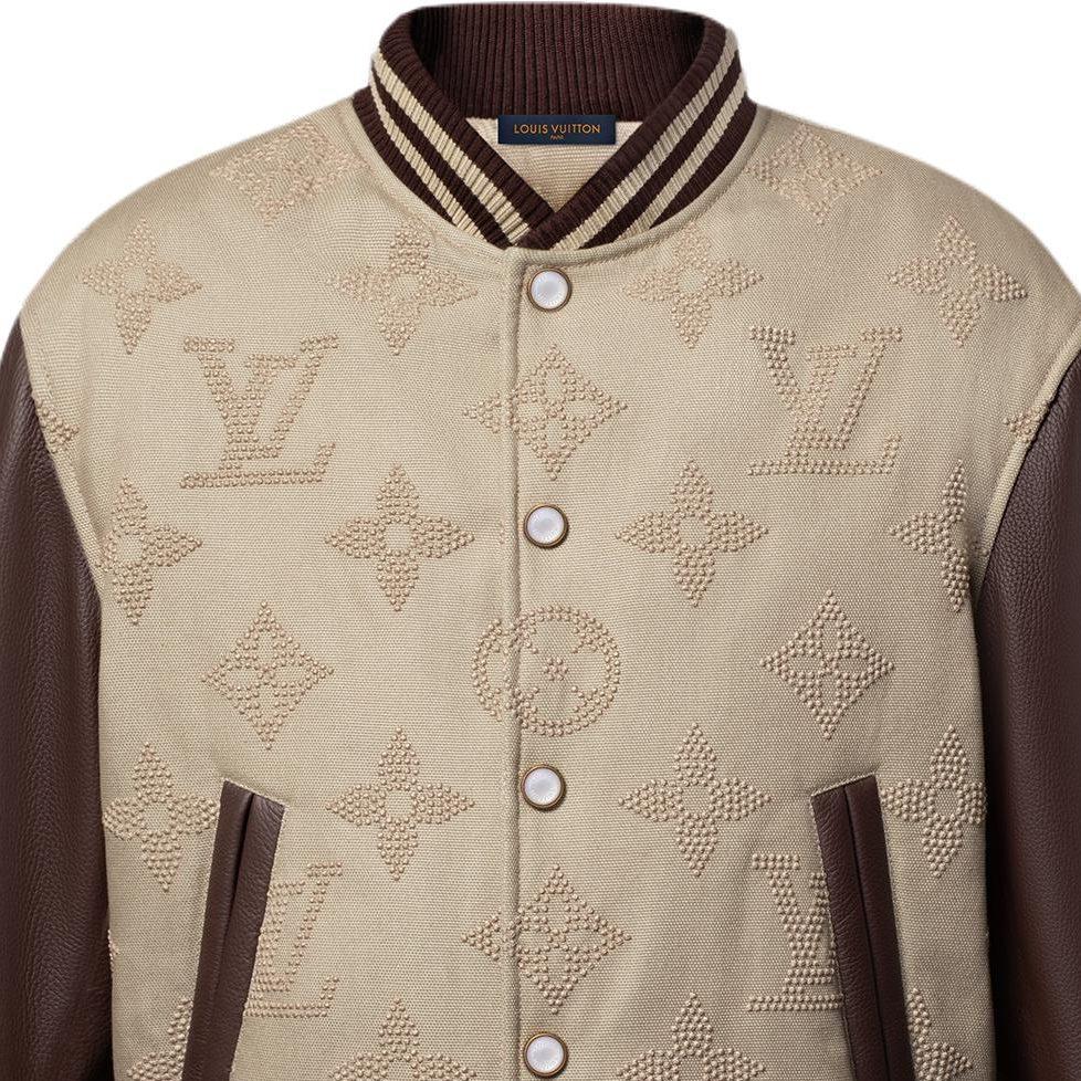 Louis Vuitton Bluzon Varsity z haftowanym monogramem 1AHBZ4