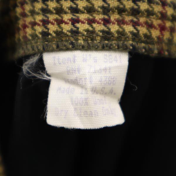 L.L.BEAN 80s Vintage Wool Houndstooth Slacks Pants 8P Women Used