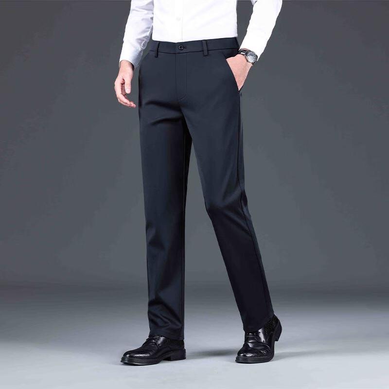Men's Thickened Straight-Leg Business Casual Pants