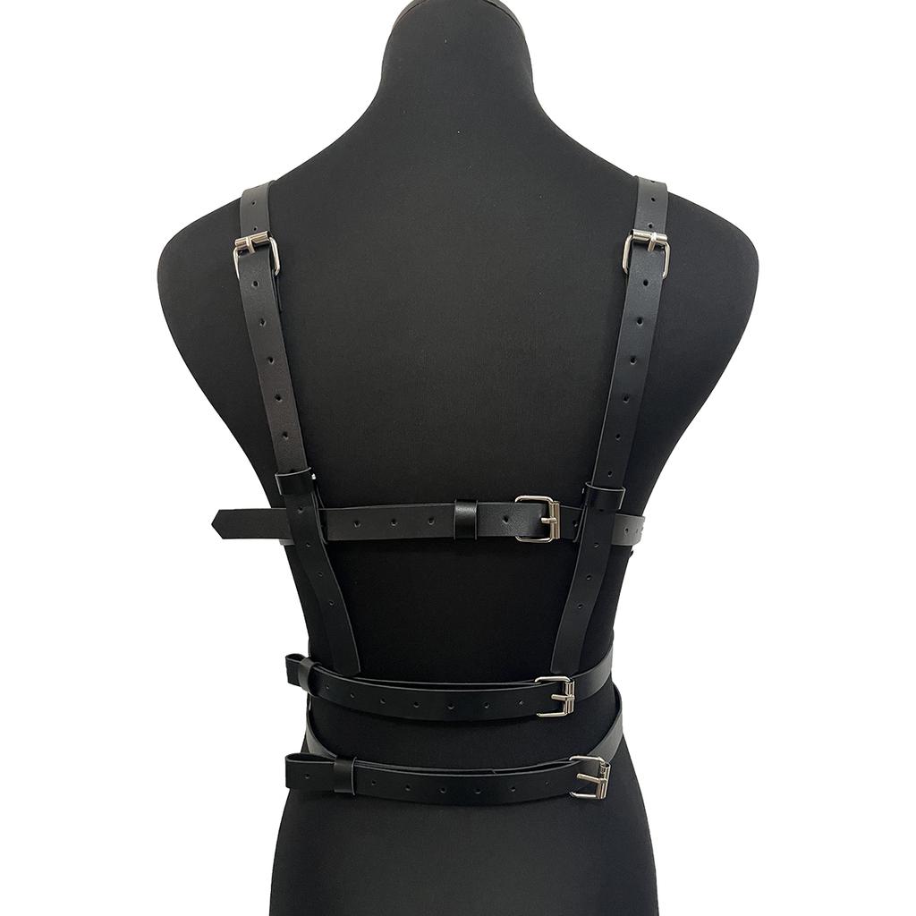 Frauen Sexy Leder Dessous Bondage Brustgeschirr Gothic BH Geschirr Unterwäsche Strapsgürtel BDSM Erotisches Fetisch Kleidungsstück Accessoire