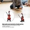 1:12 Miniature Wooden Instrument Violin Model with Box Simulation Accessory for Dollhouse