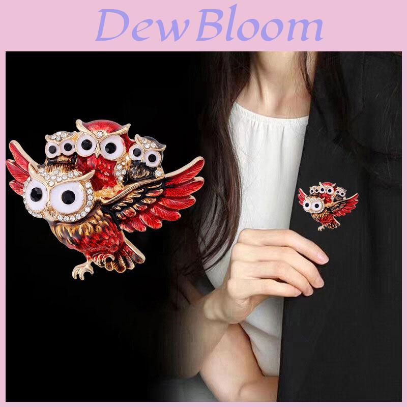 Owl Brooch Pin For Women Girls Elegant Animal Jewelry Gift For Fall