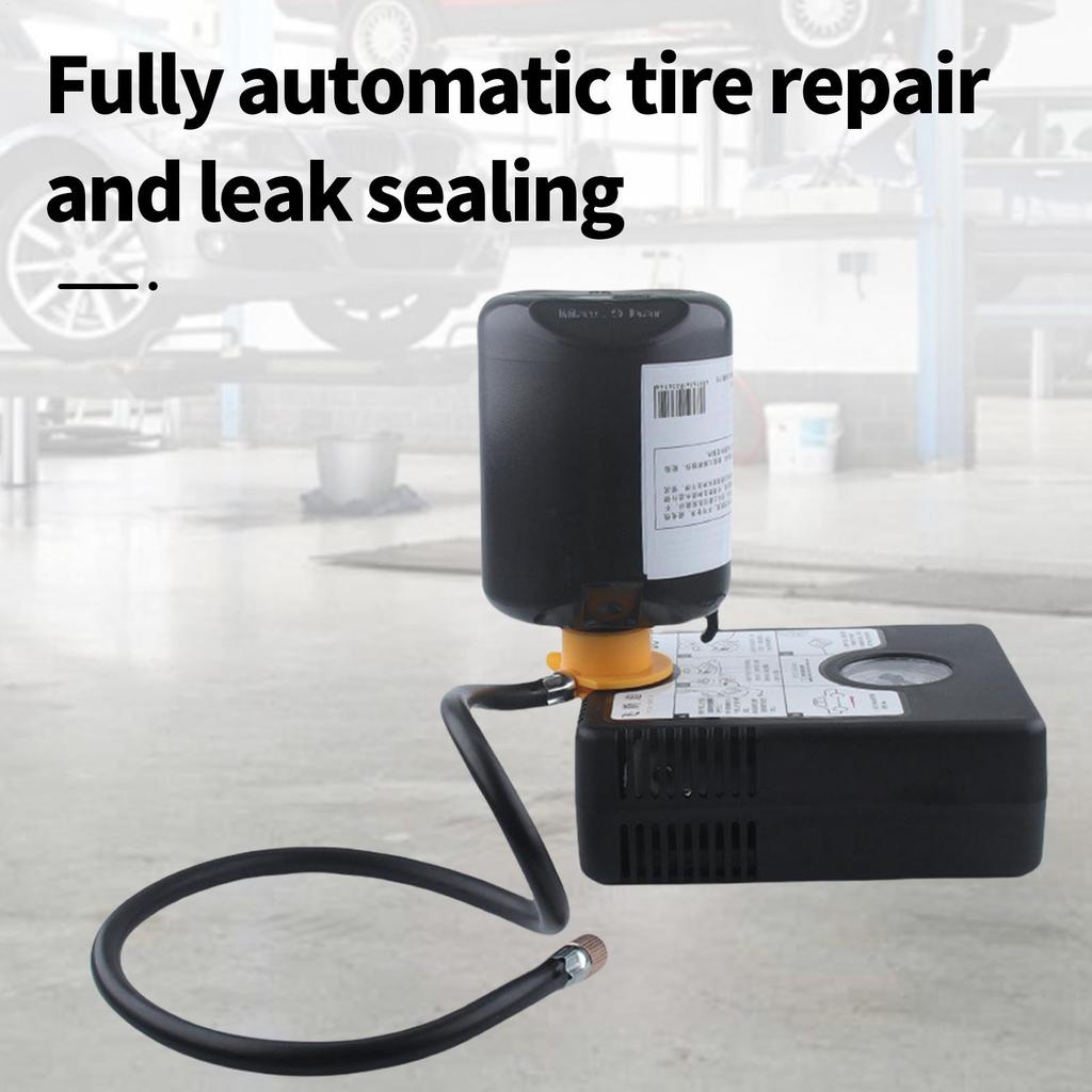 Car Tire Tubeless Tire Repair Fluid Tool 450ml With Pressure Inflator Pump For Ride Mobility Safety, All Weather Mountain Road