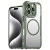 For iPhone 16 Pro Max Magnetic Case Carbon Fiber Texture TPU+PC Phone Cover