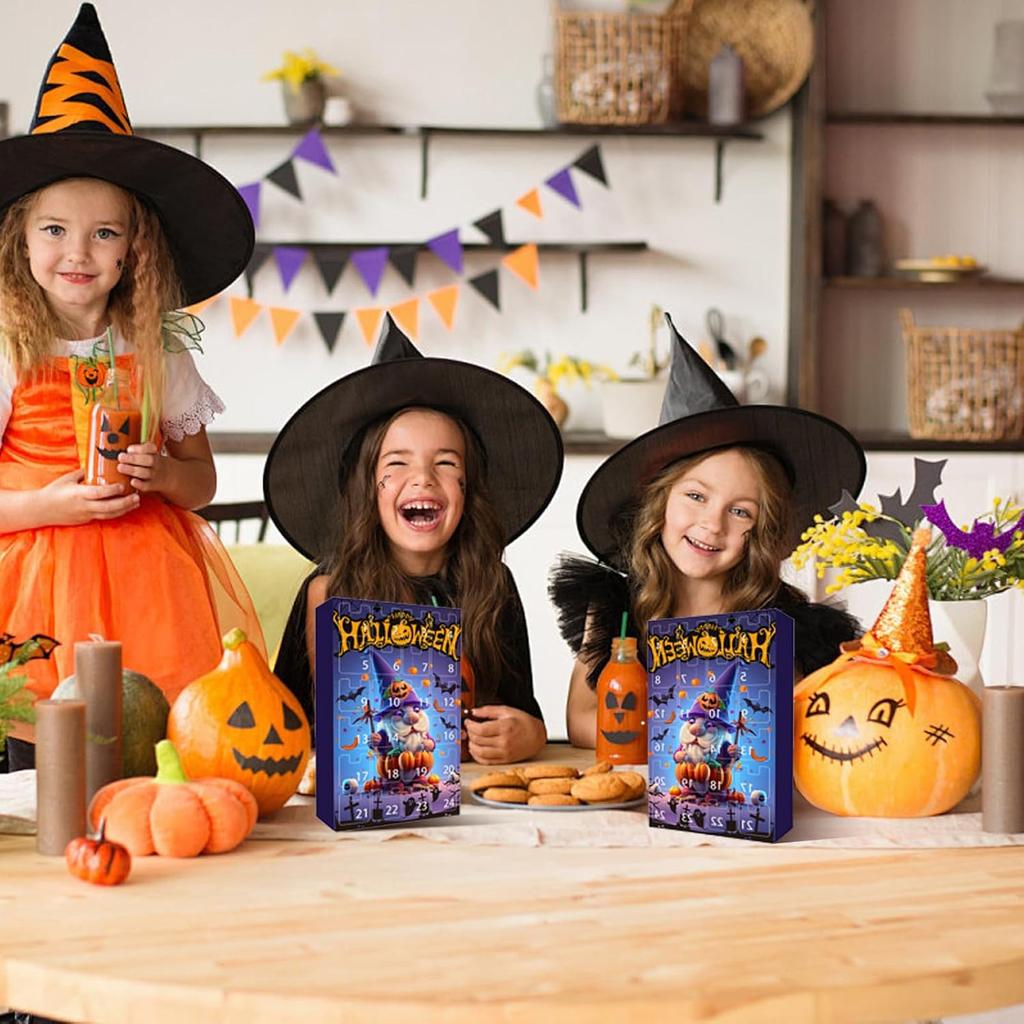 Halloween Advent Calendar 2025, Gnomes Countdown Calendars 2025, 24 Days Countdown Calendar with Classic Doll, Halloween Decorations for Home