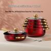 Cross-Border Stainless Steel Non-Stick Pot Set with Gold-Plated Handles