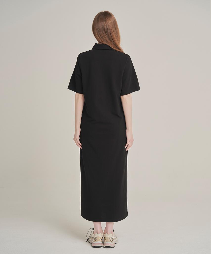 Iteoneolmomeonteu Pique Maxi Dress _ Black