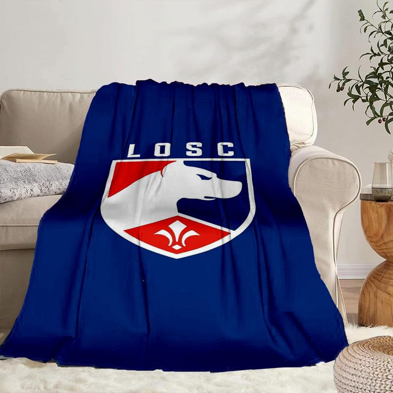 Losc Football Crest Portable Blanket/Soft Blanket Bedding Blanket Suitable for Travel Camping Living Rooms Offices Sofas Fan Gifts