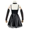 Death Note Cosplay Kostým Misa Amane Imitace kůže Sexy šaty + Šperky na krk+punčochy+náhrdelník Uniformní outfit Halloween paruka