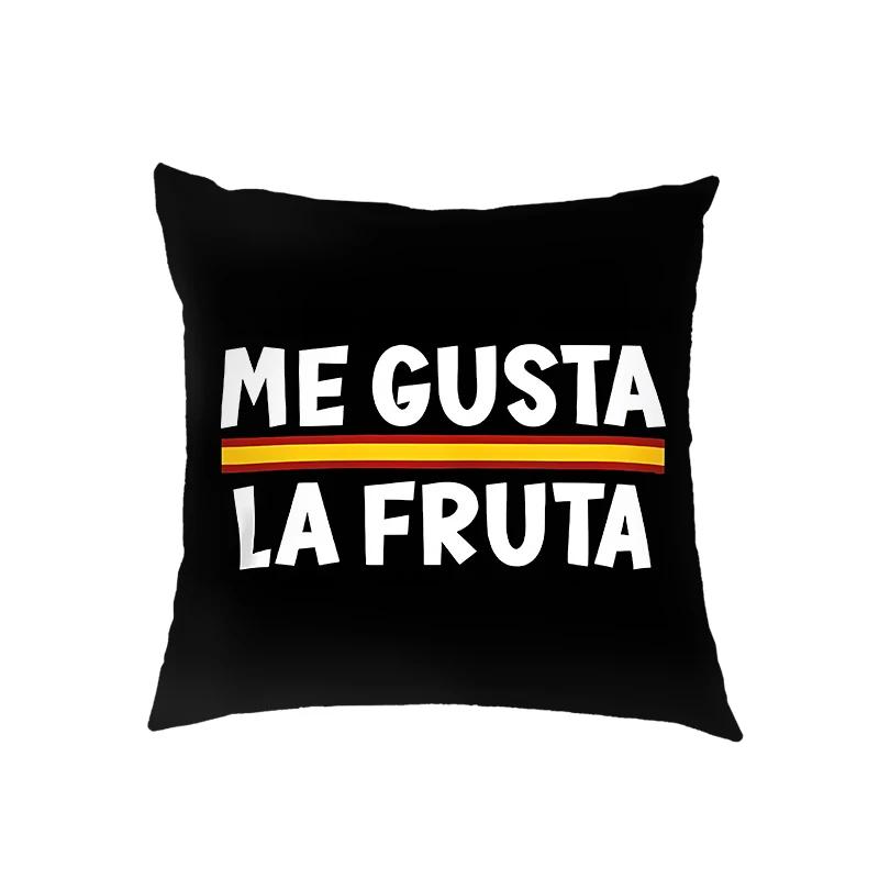 Me Gusta La Fruta España Cushion Covers I Like Fruit Pillowcase Throw Pillow Cover Office Bedroom Living Room Home Decorations