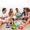5-15Pcs Plastic Beach Cup Holders Multicolor Portable Beach Sand Coaster Outdoor Party Sand Drink Holders Beer Stand Accessories