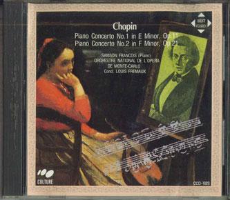 

CD SIYOPAN - Chopin Piano Concerto No. 1/2 CCD1023 ALKAM Japan ObiClassical Used
