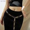 {YY28} Trendy All-match Hollow Circle Waist Chain Adjustable Metal Waist Chain Belt For Women Personality Clothing Accessories