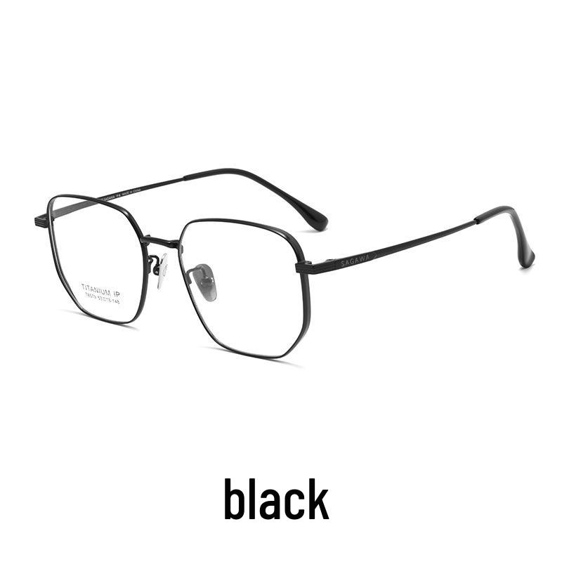 New Model 8579T Polygon Retro Pure Titanium Eyeglass Frames - Super Light Myopia Glasses, Large Frame