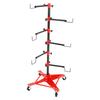 Automotive Heavy-Duty Auto Paint Stand Iron Panel Tree Paint Stand 6 Adjustable Hooks 4 Lockable Wheels for Car Panels