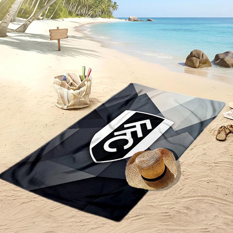 Fulham Football Print Beach Towel, Large Soft Quick Dry Towel for Beach Camping Swimming