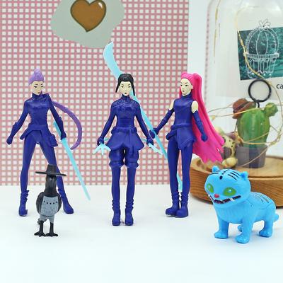 5pcs/Set Kpop Demon Hunters Action Figure Toy Desktop Decoration Derpys Tiger Rumi Mira Zoey Sussy Figurine Doll For Fans Gift