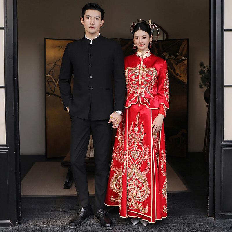 Hengyuanxiang Men's Chinese Style Wedding Suit