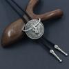 Vintage Bullhead Head Bolo Tie Cowboy Styles Rope Tie Necklace for Men and Women Western Accessories Neck Jewelry