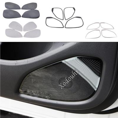 Car Door Ide Audio Speak Sound Cover For Mitsubishi Eclipse Cross 2017 2018    Ring Circle Lamp Trim 4pcs