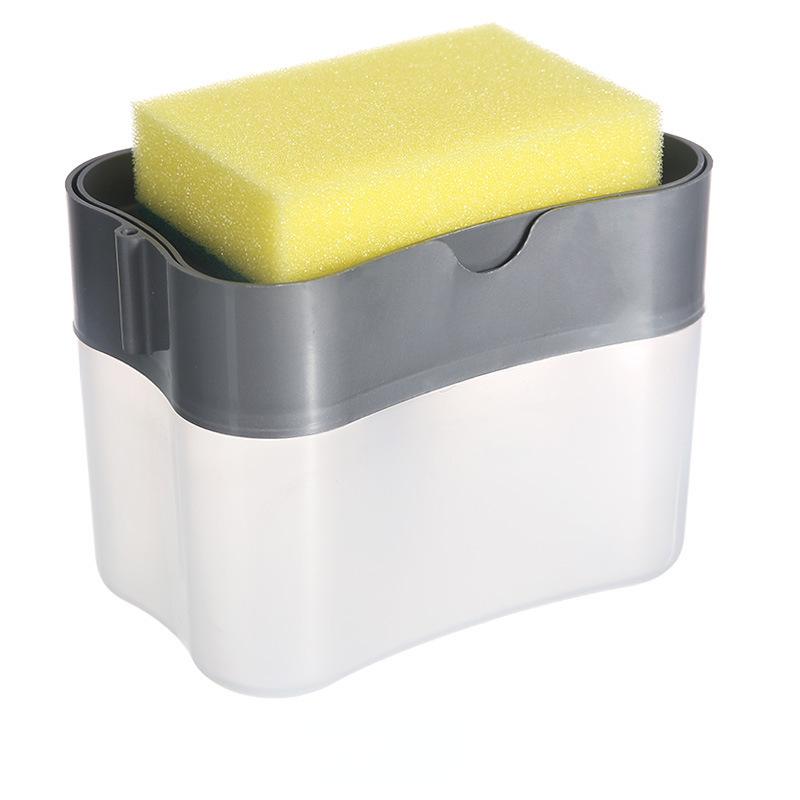 Kitchen Scrubbing Detergent Liquid Box, Automatic Dispenser, Push-type Automatic Liquid Outlet Box, Scouring Pad, Dishwashing Brush, Soap Liquid Box