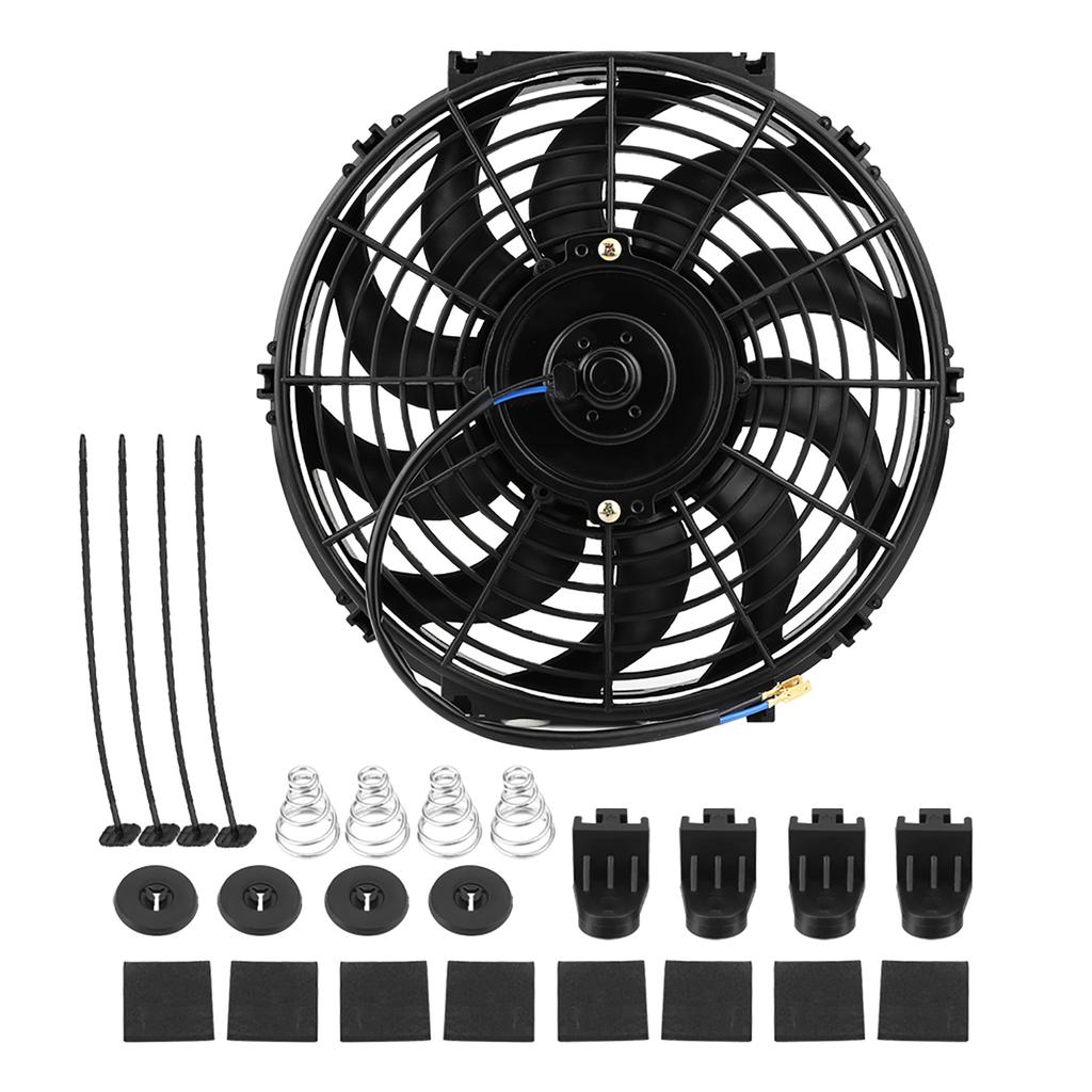 12 Inch Universal Car Slim Push Pull Electric Engine Cooling Fan 12V with Mounting Kit