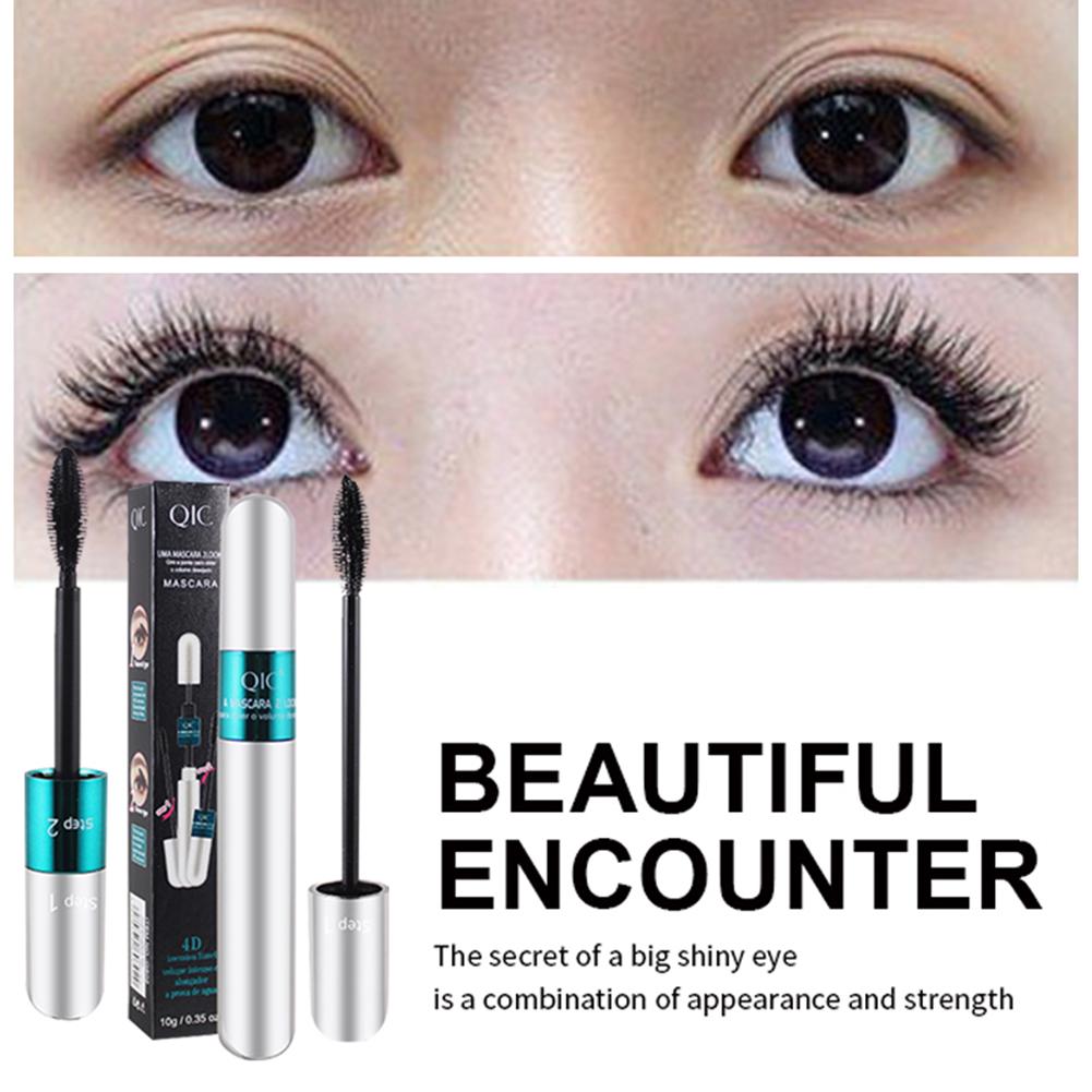 QIC Non Brush Mascara Head Curling Zhušťující Double Eye Cosmetic
