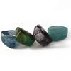 Acrylic Resin Colorful Mixed Block Ring, Unique Unisex Stylish Macrame Band for Men and Women