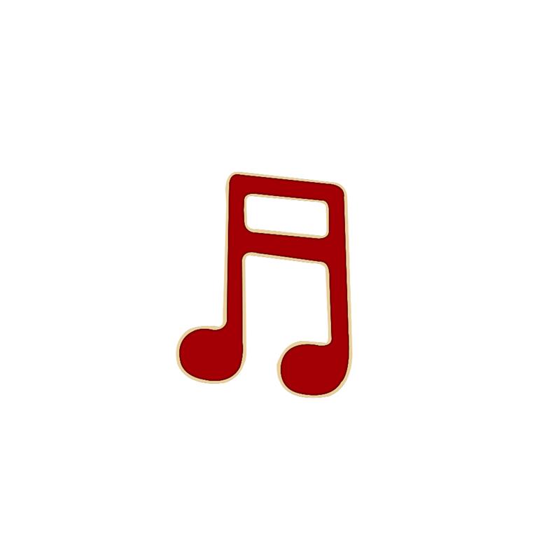 Microphone Music Note Brooch Gold Color Silver Color Enamel Pins Women Men Singer Party Concert Jewelry Backpack Lapel Pin Gifts