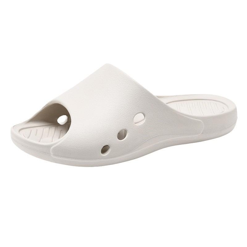 Large size bathroom home men's non-slip bottom, fat feet and wide high-end odorless eva soft bottom comfortable and simple slippers