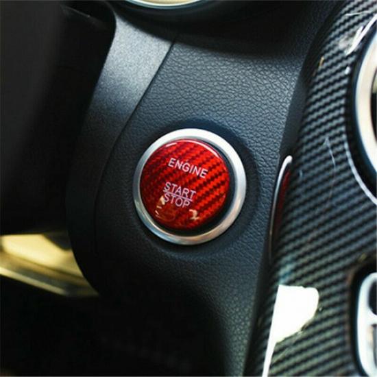 Carbon Fiber Engine Start Button Cover Cap Trim for Mercedes Benz C GLC W205