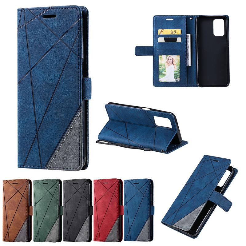 

Apple 16 and Samsung S25 Leather Case: Drop-Proof, Skin-Feel Flip Cover iPhone 13 Pro Max (6.7 ) синий