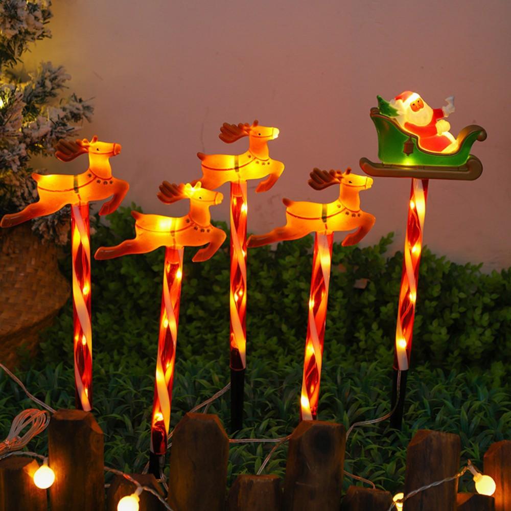 2025 Solar Christmas Garden Lights Halloween Decorative Ground Inserted Lights Festival Decorative Ambient Lights