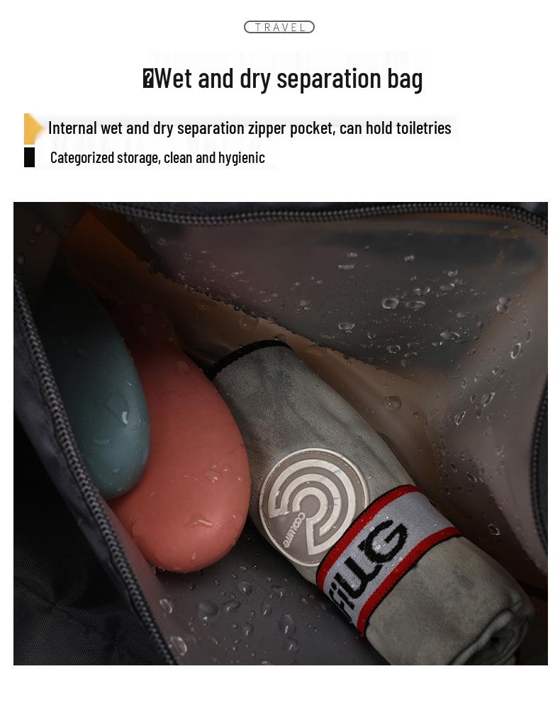 Large Capacity Wet/Dry Separation Gym & Travel Bag with Shoe Compartment