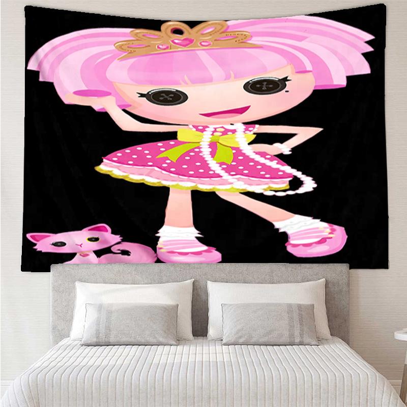 Lalaloopsy Tapestry for Bedroom Aesthetic Classroom Tapestries Wall Hanging for Living Room Dorm Office,Ideal Creative Gift