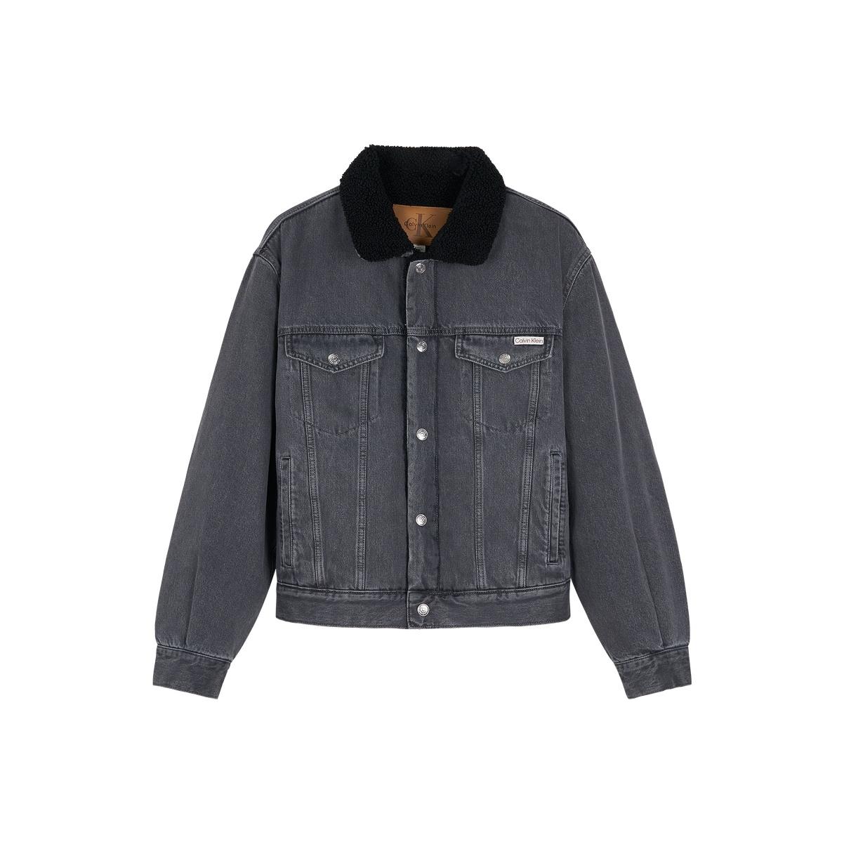 

Calvin Klein American Vintage Faux Shearling Collar Denim Jacket Men Jacket 4RD782G S