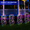 Solar Dandelion Firework Light LED Solar Garden Lights Outdoor Waterproof 8-Mode Landscape Lighting for Pathway Lawn Yard Party & Holiday Decor