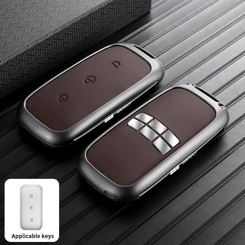 Car Key Protector for Geely EX5 Key Fob Case Zinc Alloy Full Protection Shockproof Heavy Duty Starray EM-i E.MAS 7 Accessories