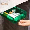1 Set Under Desk Storage Box Pull-out Storage Transparent Practical Self-Adhesive Under Desk Drawer Home Use