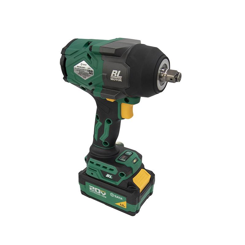 SATA 151075 High Torque Rechargeable Brushless Lithium Impact Wrench for Auto Repair, Heavy-Duty Electric Air Wrench.