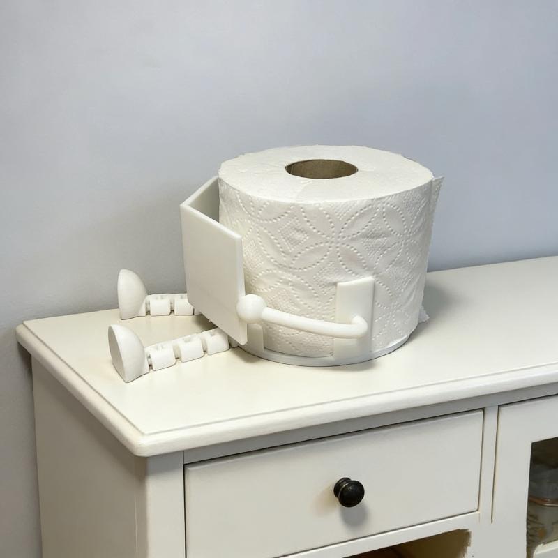 3D-printet vevsholder Kjøkken og bad Toalettpapirholder Vevsrullpapirdispenser Baderomsdekor Tilbehør