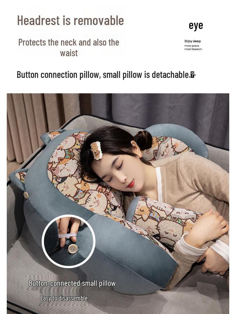 Retro Style Lumbar Support Pillow - Cushioned Headboard Backrest for Bed & Sofa